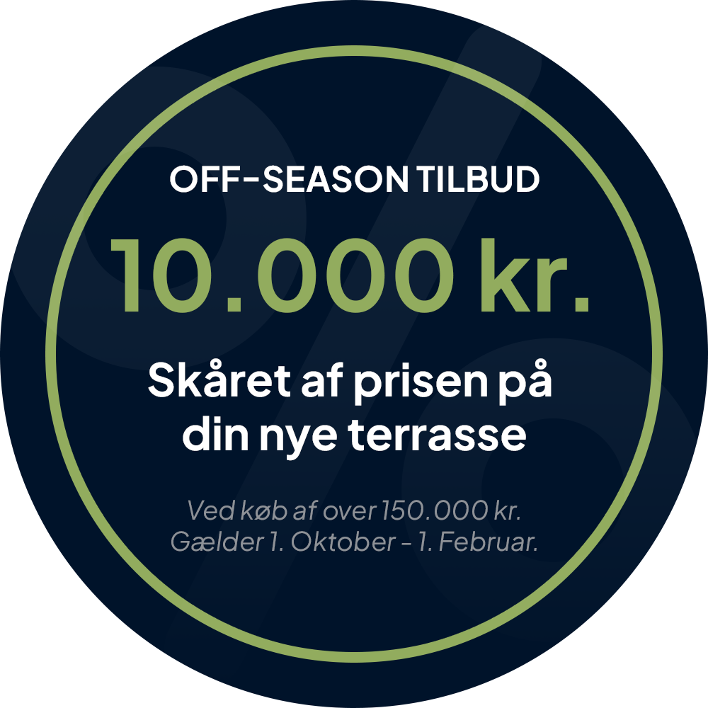 Off-Season tilbud: 10% rabat på nye terrasser og renovering af terrasser